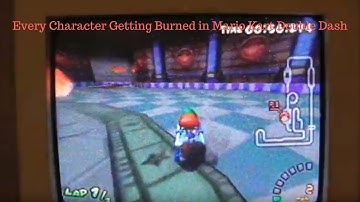 Every Character Getting Burned in Mario Kart Double Dash