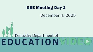 KBE Meeting – December 4, 2025