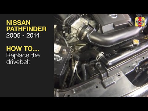 How to Replace the Drivebelt on the Nissan Pathfinder 2005 to 2014