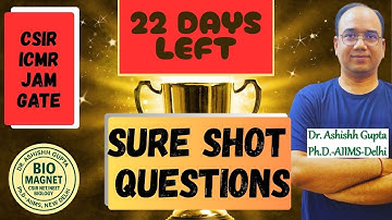 22 Days Left – SURE SHOT QUESTIONS | CSIR-NET / ICMR-JRF / GATE / IIT-JAM | Dr. Ashishh Gupta, Ph.D