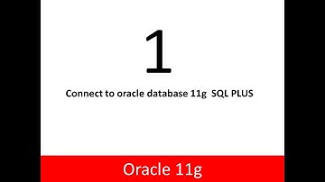 Oracle11g SQL Tutorial 1 Connect to oracle database SQLPLUS