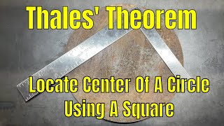How To Find The Center Of A Circle Using A Square