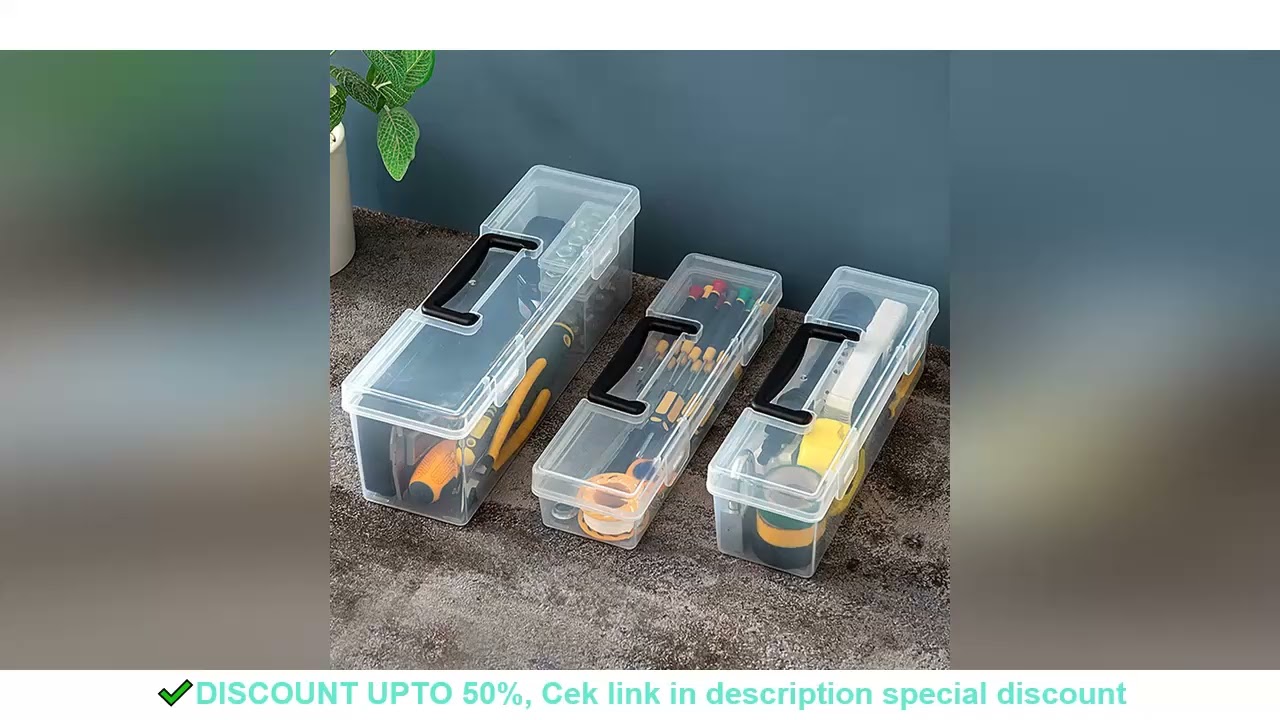 WORTHBUY Multifunctional Tool Organizer Transparent Tool Storage Case With Handle Tools Dustproof St
