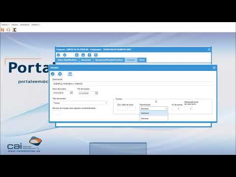 Cómo crear un tipo de horarios a turnos con Portaleem