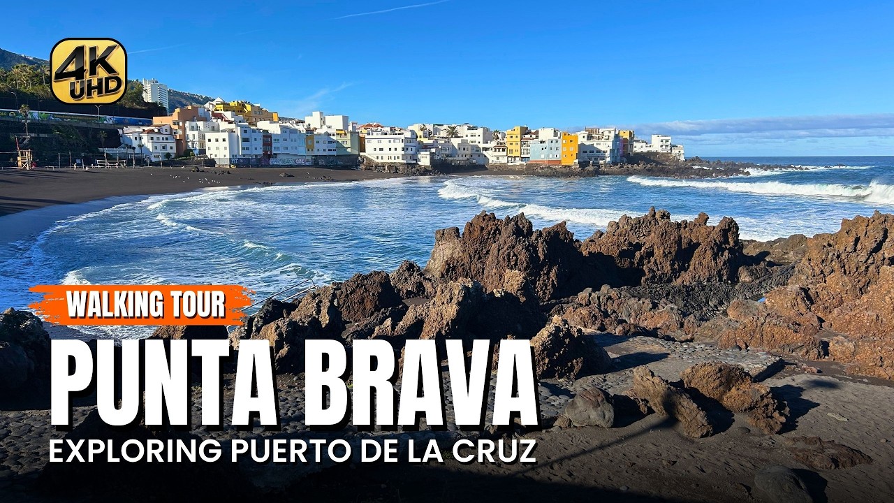 Puerto de la Cruz, Tenerife 🇮🇨 Explore The Real Local Area | Punta Brava Walk 4K