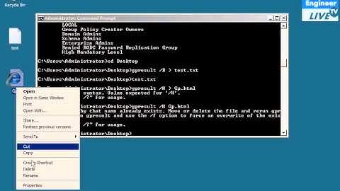 Find out about GPOs via GPRESULT Command in ADDS - Windows Server 2008