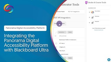 Integrating the YuJa Panorama LMS Accessibility Platform with Blackboard Ultra