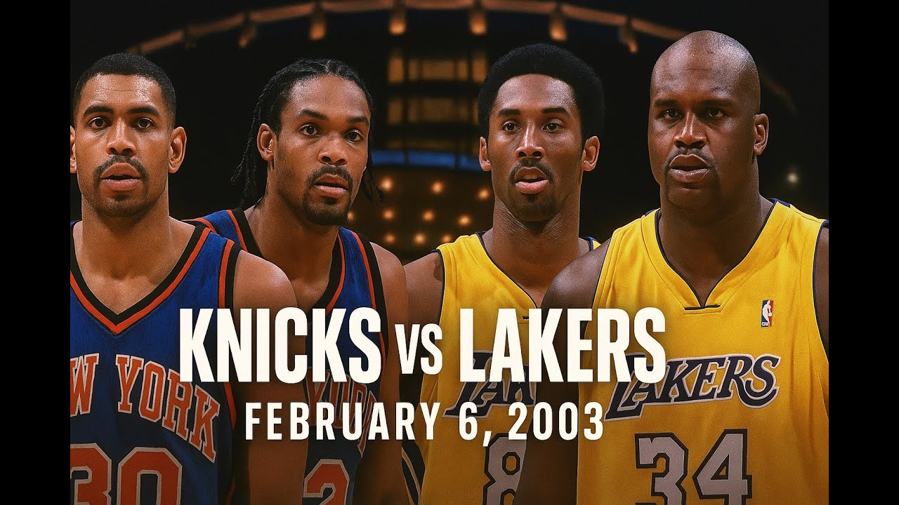 02/06/2003 New York Knicks vs. Los Angeles Lakers Kobe Bryant Full game ...