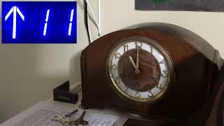 1948 Seth Thomas Art Deco Mantel Clock Westminster Chime Front View Chiming 1100
