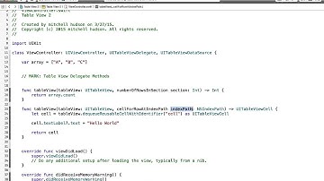 3 TableView Array Data