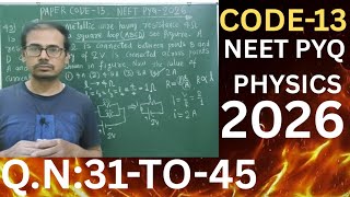 NEET PYQ 2026 PHYSICS || RE-NEET PREPARATION 2026