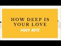 How deep is your love sheet music harmonica