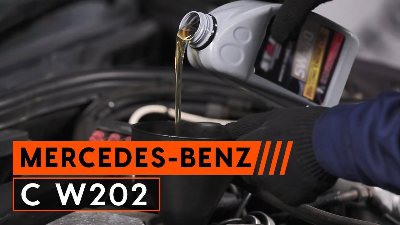 How to change oil filter and engine oil on MERCEDES W202 [TUTORIAL