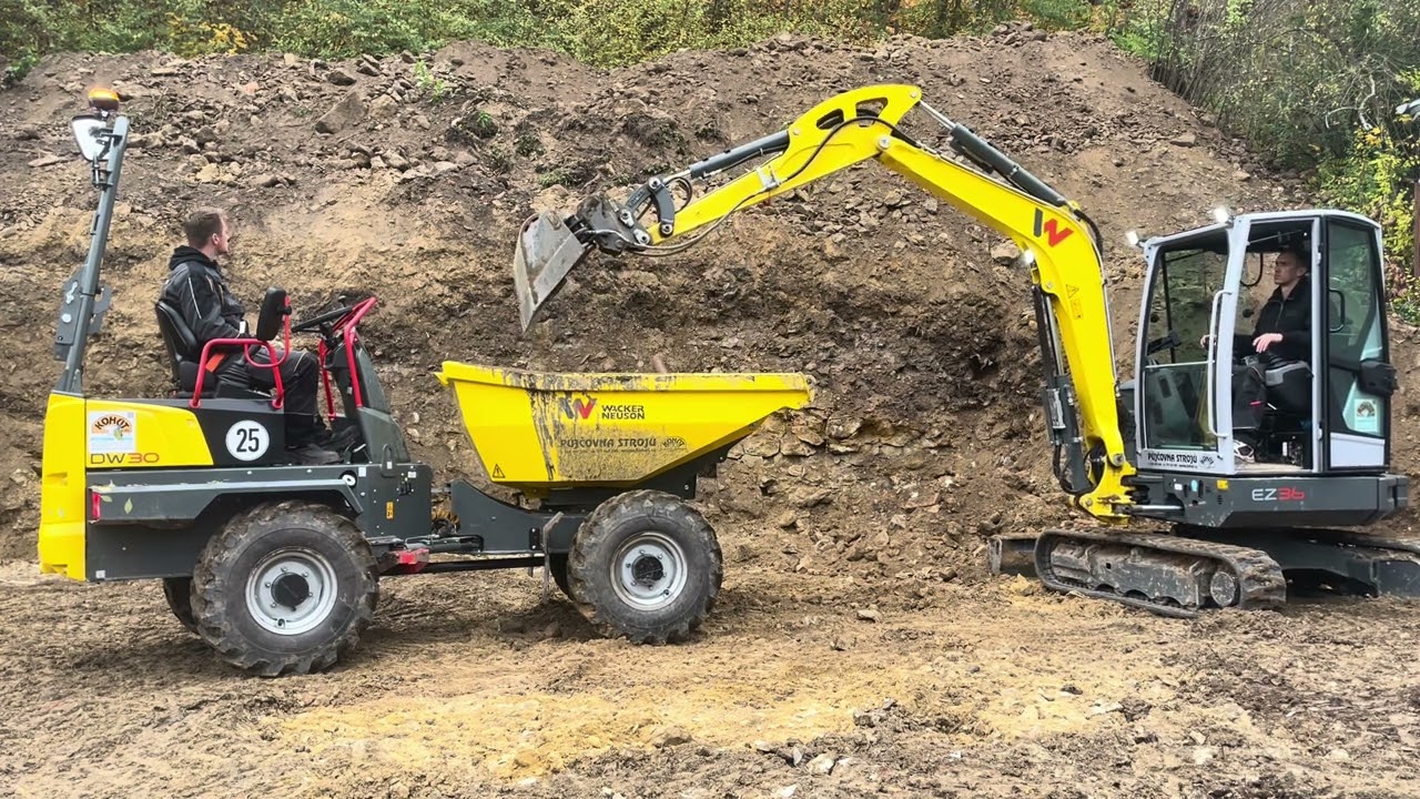 Bagr rovnání pozemku 