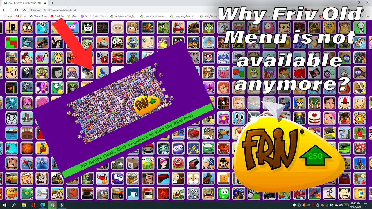 Friv Old Menu 2016