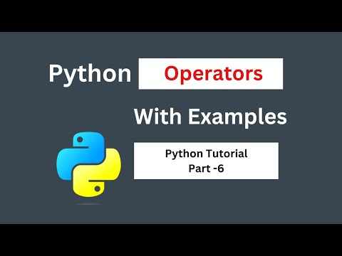 Operators In Python | Python Tutorials For Beginners