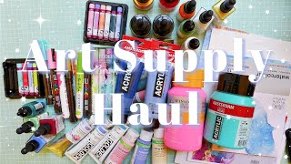 🌷Art + Journaling Supply Haul ✨Oil Pastels, Acrylic Paint, Inks and more! 📓💙
