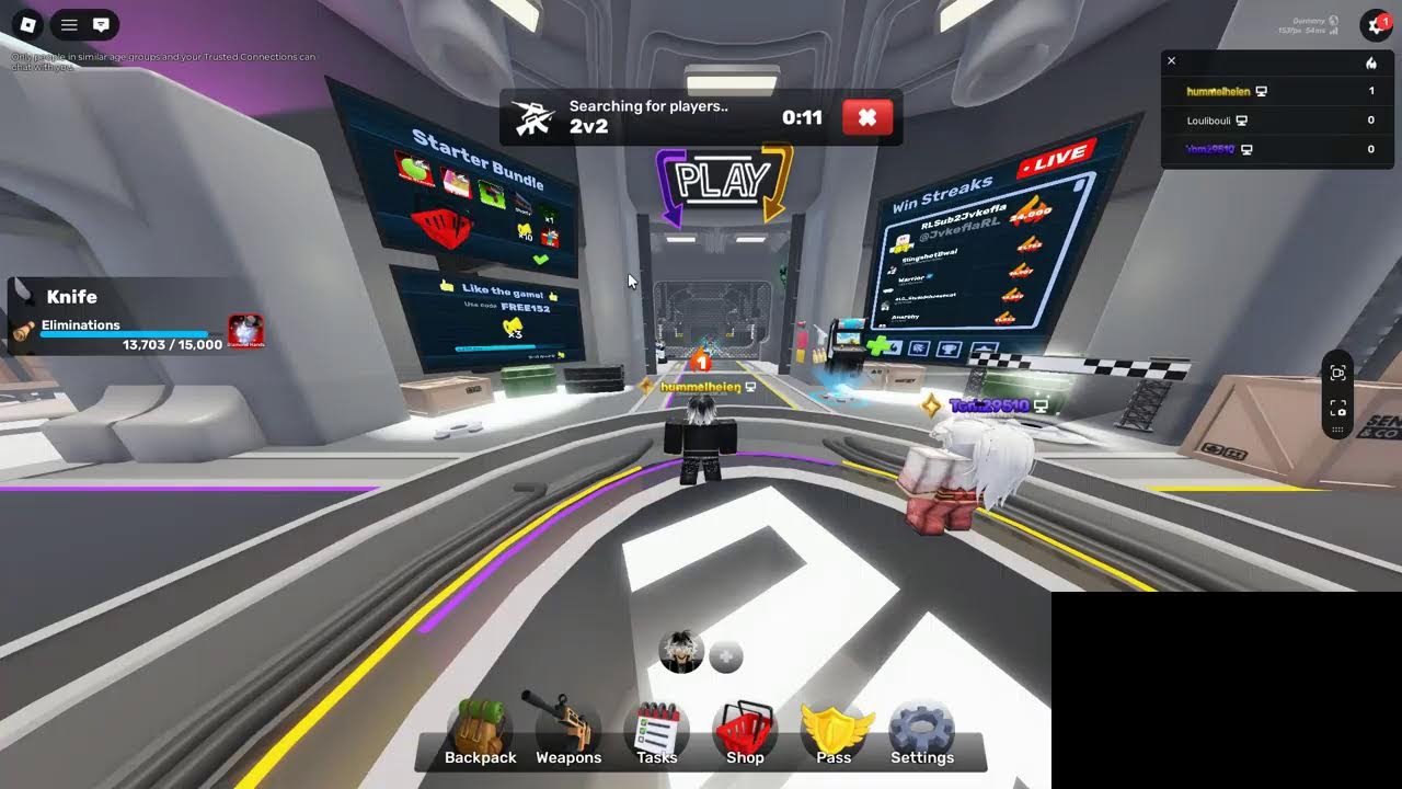 playing rivals but i try to get a 10 win streak with only random ...