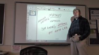 Math 107 March 2015 Hello and Welcome