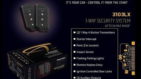 3103LX - Avital 1-Way Security System (w/o Siren)