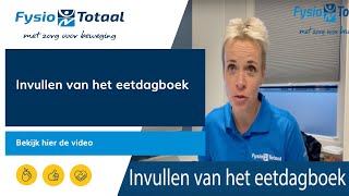 Invullen van het eetdagboek.