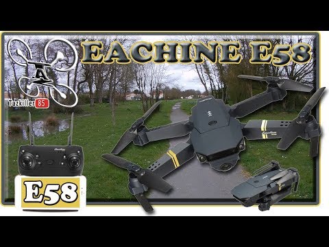 Eachine E58 Drone Wifi Pliable Review Test Démo / Tirage final, 2 gagnants !