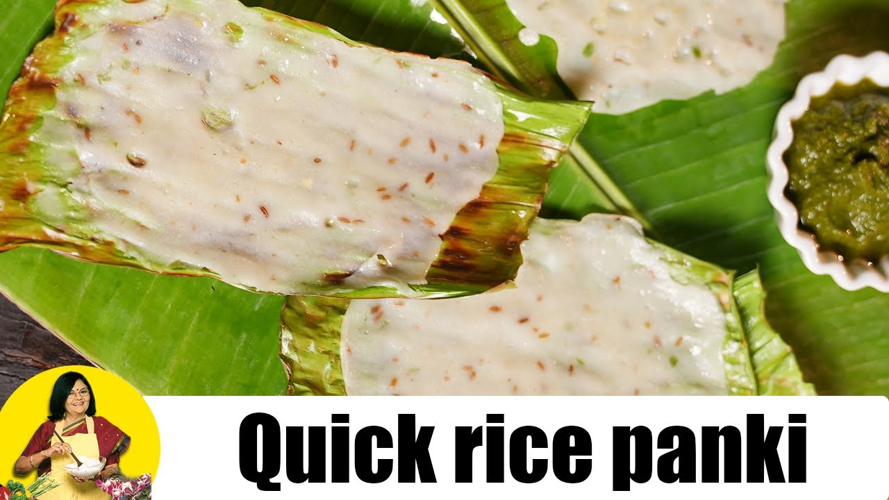 Quick Rice Panki by Tarla Dalal