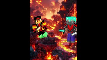 HeroFire VS Herobrine🔥😰 #minecraft #herobrine