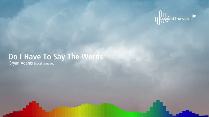 Do I Have to Say the Words? Instrumental version - Instrumental performance video thumbnail