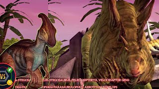 Dino Stegosaurus Dino Pelecanipteryx Vs Dino Parasaurulophus Dino Aeroan Ep46