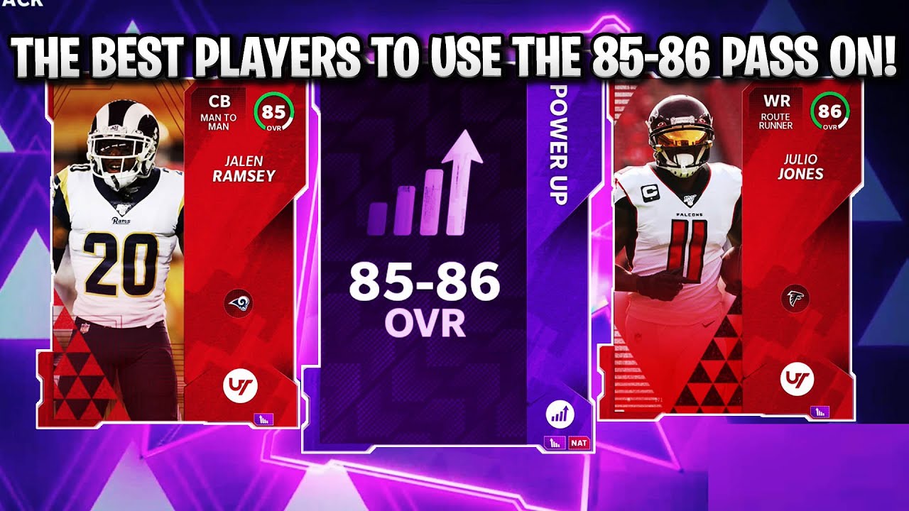 THE BEST PLAYERS TO USE THE 8586 OVERALL POWER UP PASS ON! MADDEN 21