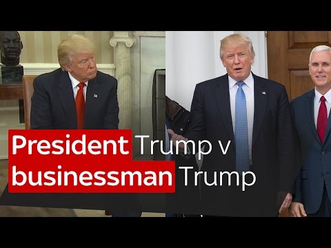 President Trump v businessman Trump