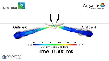 Simulating a Multi-Hole Diesel Injector with CONVERGE