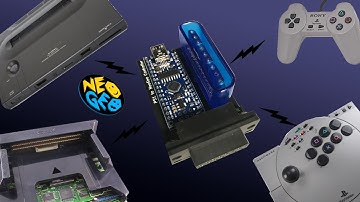 NeoGeo Adaptor for connect Playstation gamepad or joystick to NeoGeo AES & MVS