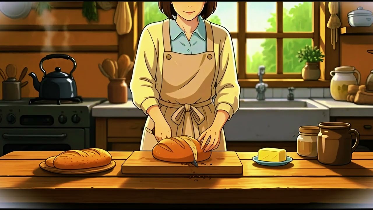 Rainy Afternoon at the Cozy Cottage | Buttered Toast & Tea • Anime Ambience/Style Ghibli