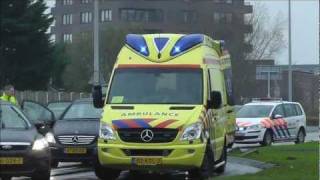 PRIO 1 Noodhulp 5201 & A1 Ambulance 13-197 PIETER CALANDLAAN AMSTERDAM