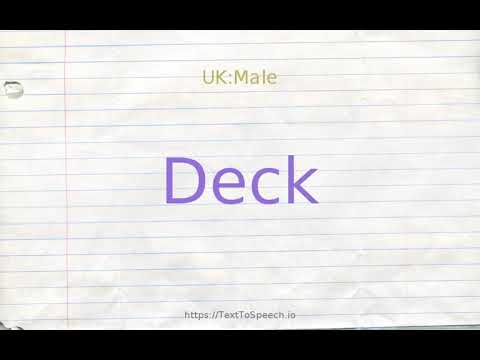 How to pronounce deck