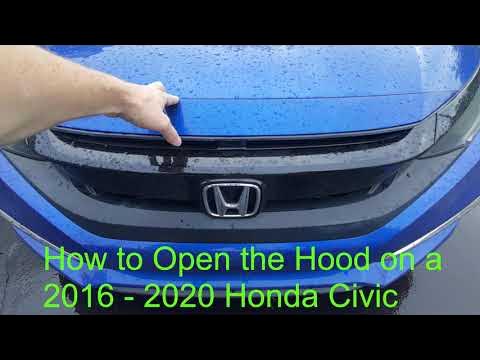 How to Open the Hood on a 2016 - 2020 Honda Civic