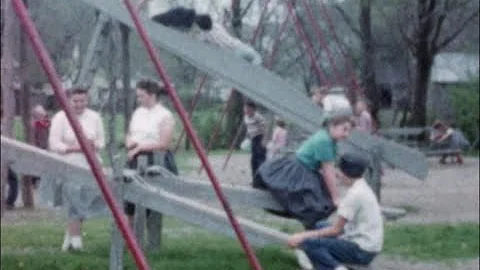 Meriden Grade School (Kansas) playground about 1957