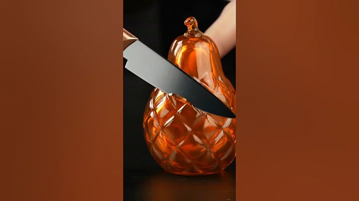 Most Satisfying Crystal Papaya Cutting | Glass Cutting ASMR #aivideo #asmr #shorts