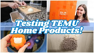 TESTING TEMU PRODUCTS PART 2 | TEMU CLEANING, ORGANIZING, + KITCHEN PRODUCTS