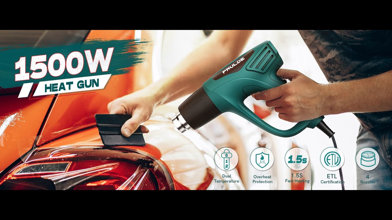PRULDE Heat Gun 1500W Dual Temperature Settings