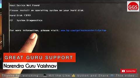 Opstartapparaat niet gevonden || Installeer een besturingssysteem op uw harde schijf || Harde sch...