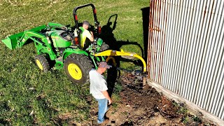 I'M A GROUCH!! Post Hole Digger on John Deere 3046R