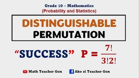Distinguishable Permutation - Probability and Statistics - Grade 10 Math