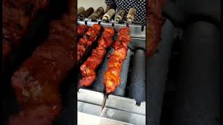 Chicken Tikka on Auto Rotating Gas Grill | Kebab Grill Machine
