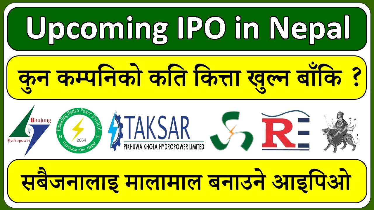 Upcoming ipo in nepal l Kalinchock Hydro l Ridge Line l Taksar l Solu Hydro l Yambaling l Bhujung