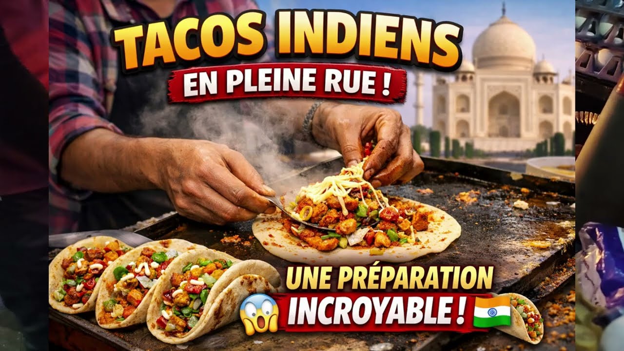 Tacos indiens en pleine rue 🇮🇳🌮 | Une préparation incroyable !