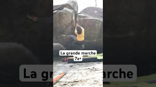 La grande marche - 7a+ - Canche aux merciers - Fontainebleau boulder