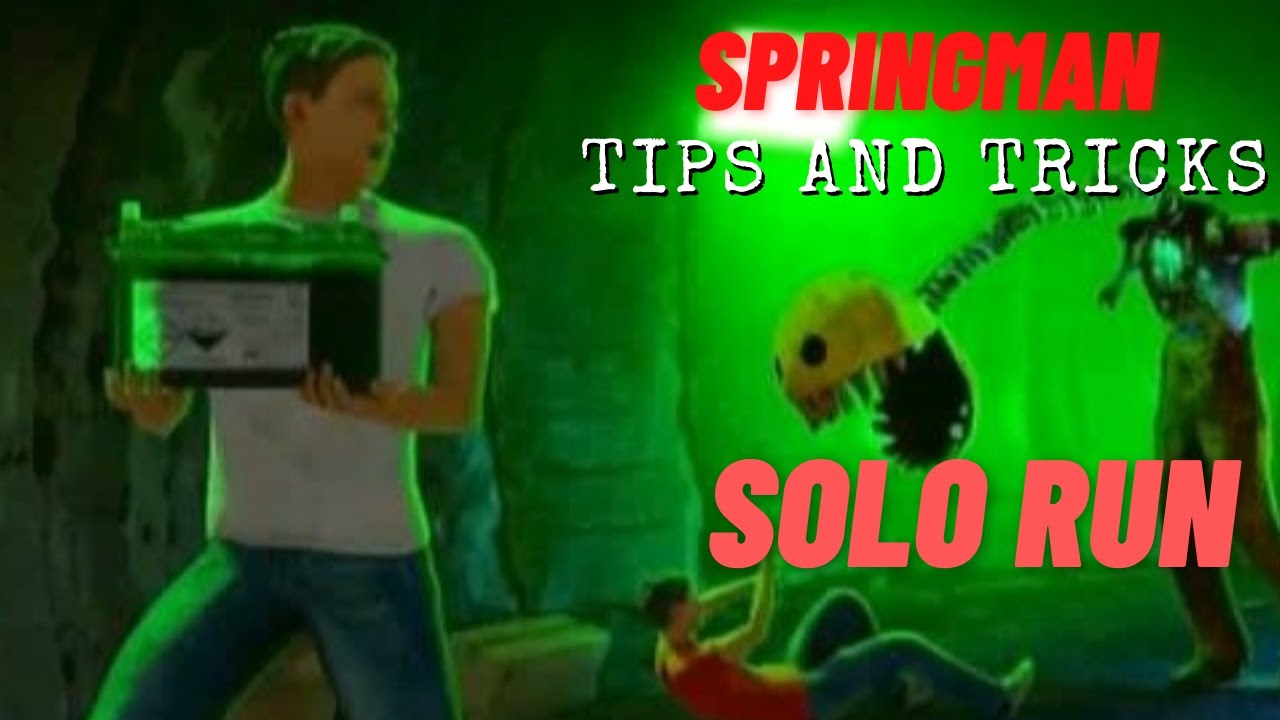 Scary Spring Man Tips And Tricks Easy Finish | Springman Scary Horror Online Solo Run ...